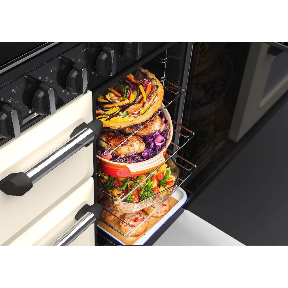 Rangemaster Classic 90cm Dual Fuel Range Cooker Chrome Trim 14151 CL90DFPPCR/CM1 - Pale Cream Rangemaster Classic 90cm Dual Fuel Range Cooker Chrome Trim 14151 CL90DFPPCR/CM1 - Pale Cream