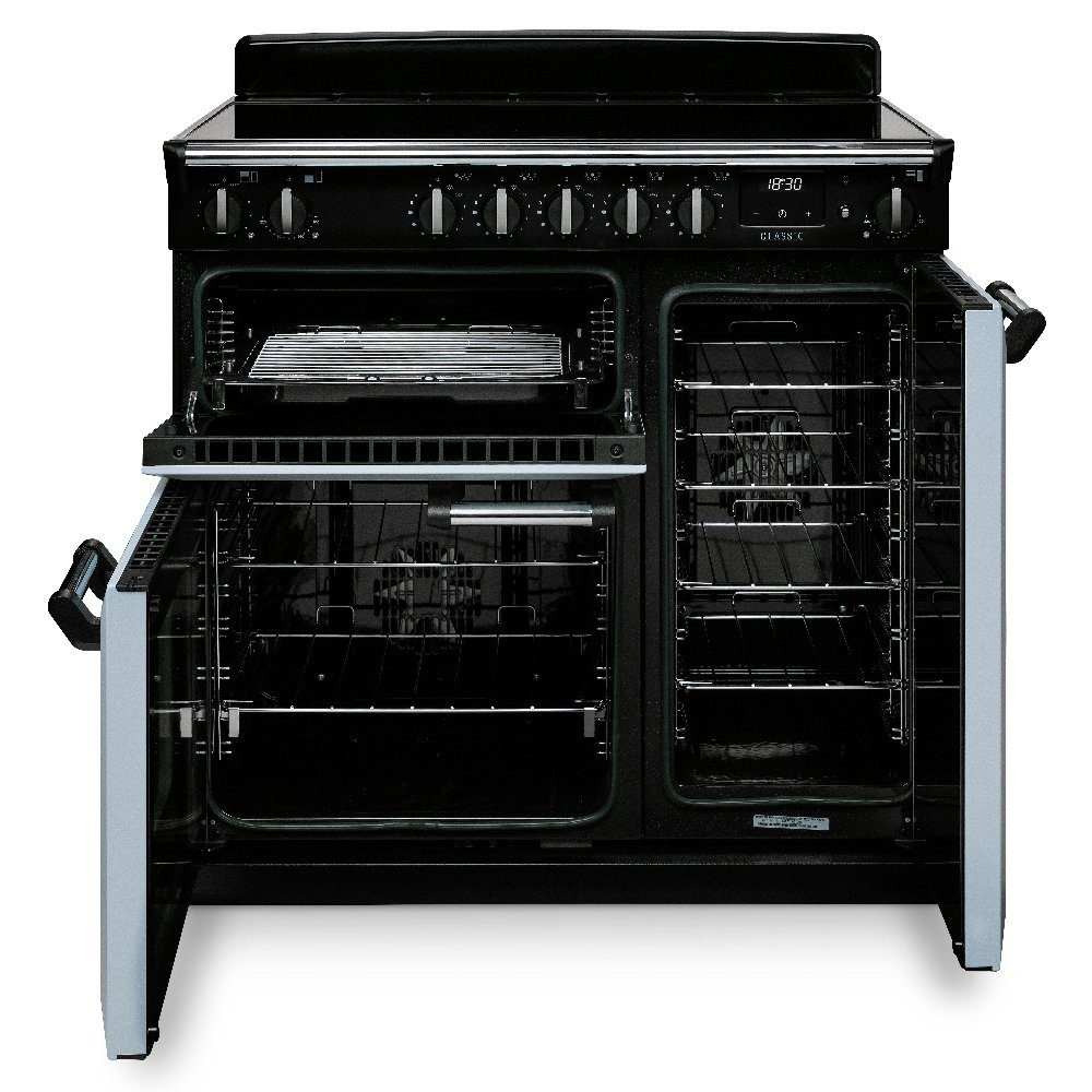 Rangemaster Classic Deluxe 90cm Induction Range Cooker Chrome Trim 14592 CLDL90EIPPCR/CM1 - Pale Cream Rangemaster Classic Deluxe 90cm Induction Range Cooker Chrome Trim 14592 CLDL90EIPPCR/CM1 - Pale Cream