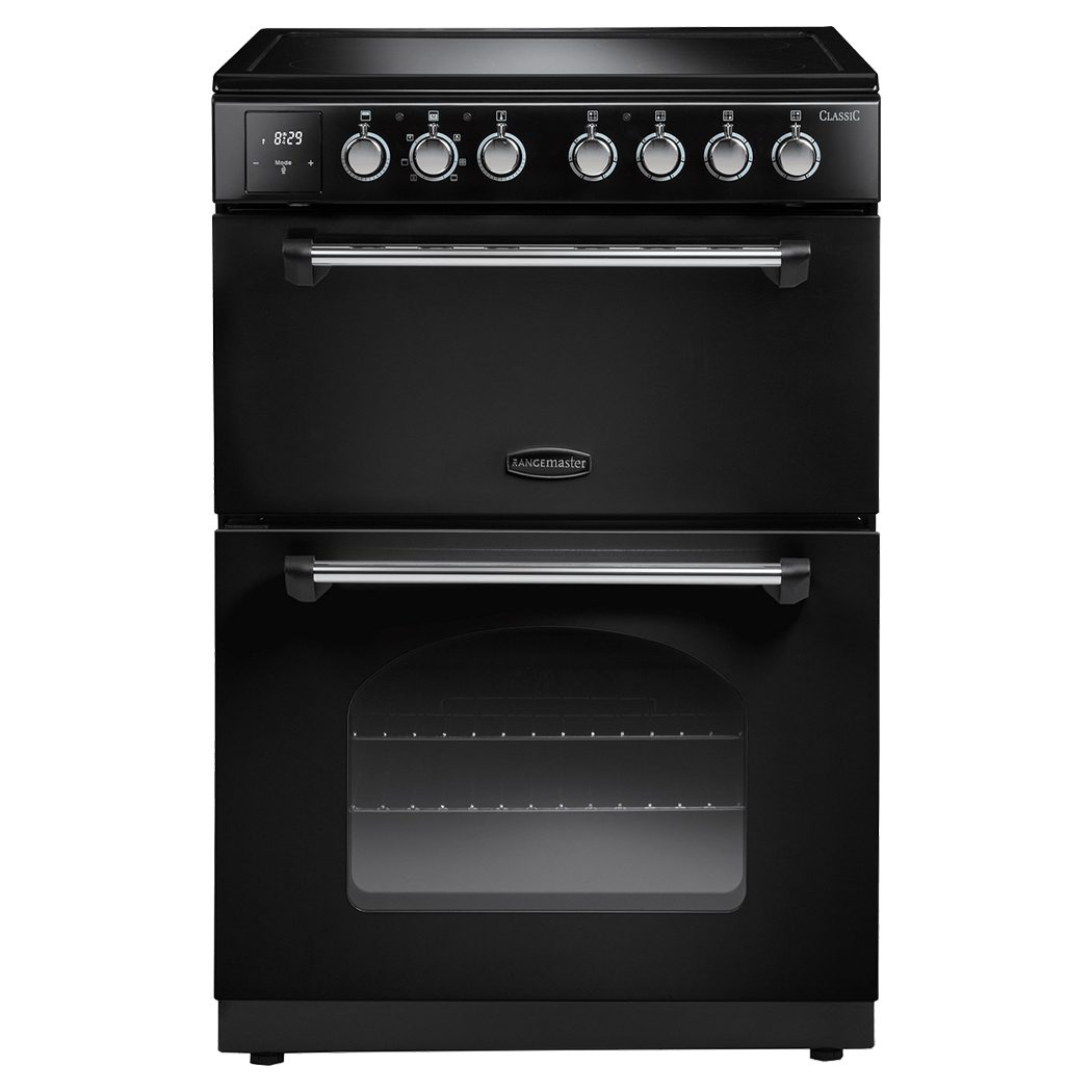 Rangemaster  Classic 60cm Freestanding Ceramic Cooker CLA60ECBL/C - Black