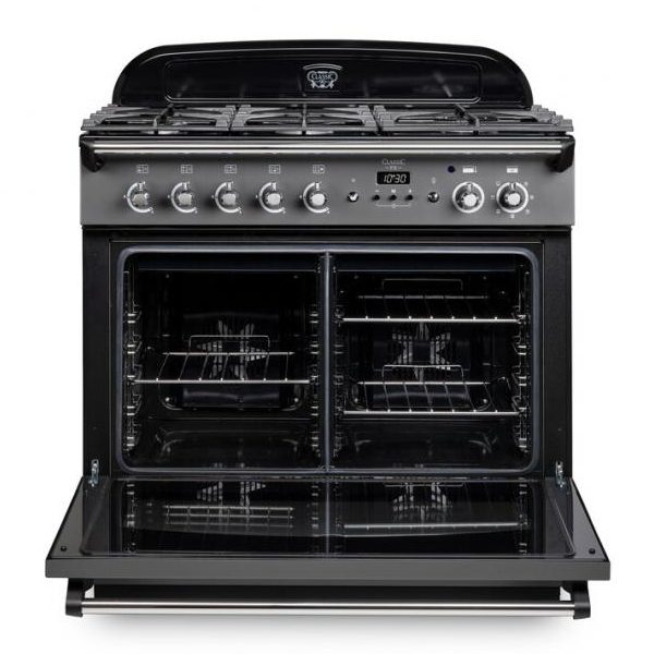 Rangemaster Classic FX 90cm Dual Fuel Range Cooker 12835 CLAS90FXDFFMG/B - Mineral Green Rangemaster Classic FX 90cm Dual Fuel Range Cooker 12835 CLAS90FXDFFMG/B - Mineral Green