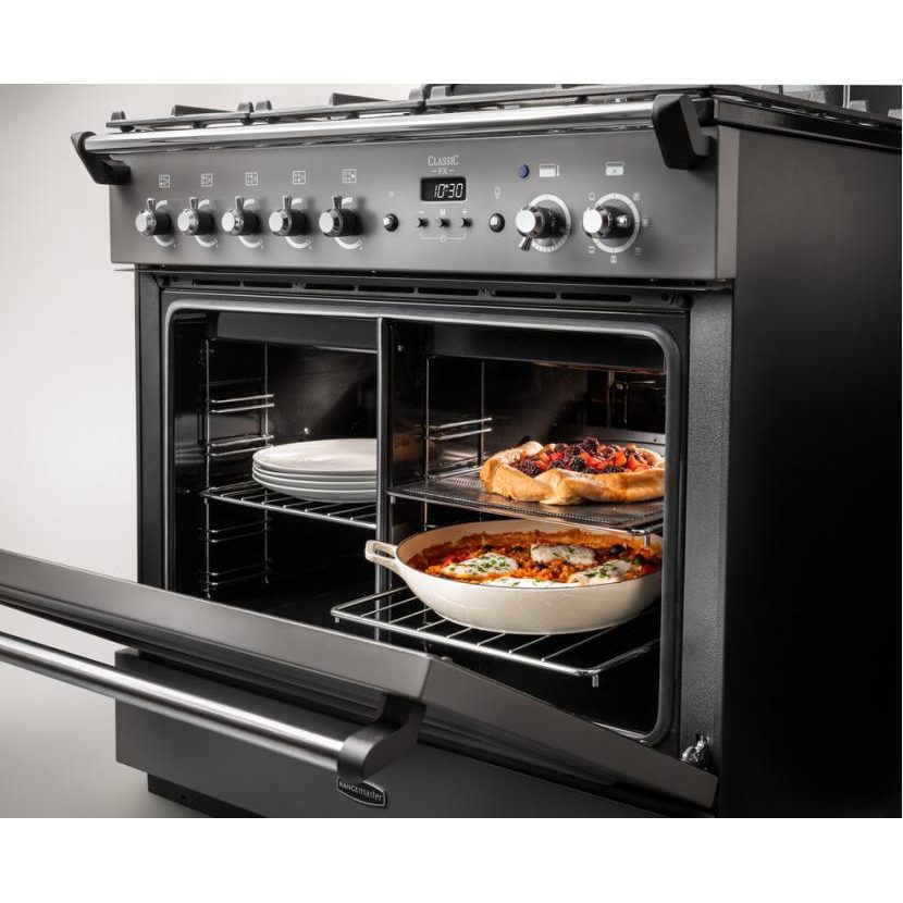 Rangemaster Classic FX 90cm Dual Fuel Range Cooker 12835 CLAS90FXDFFMG/B - Mineral Green Rangemaster Classic FX 90cm Dual Fuel Range Cooker 12835 CLAS90FXDFFMG/B - Mineral Green