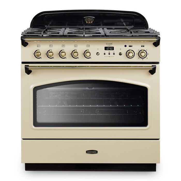 Rangemaster  Classic FX 90cm Dual Fuel Range Cooker 12833 CLAS90FXDFFCR/B - Cream