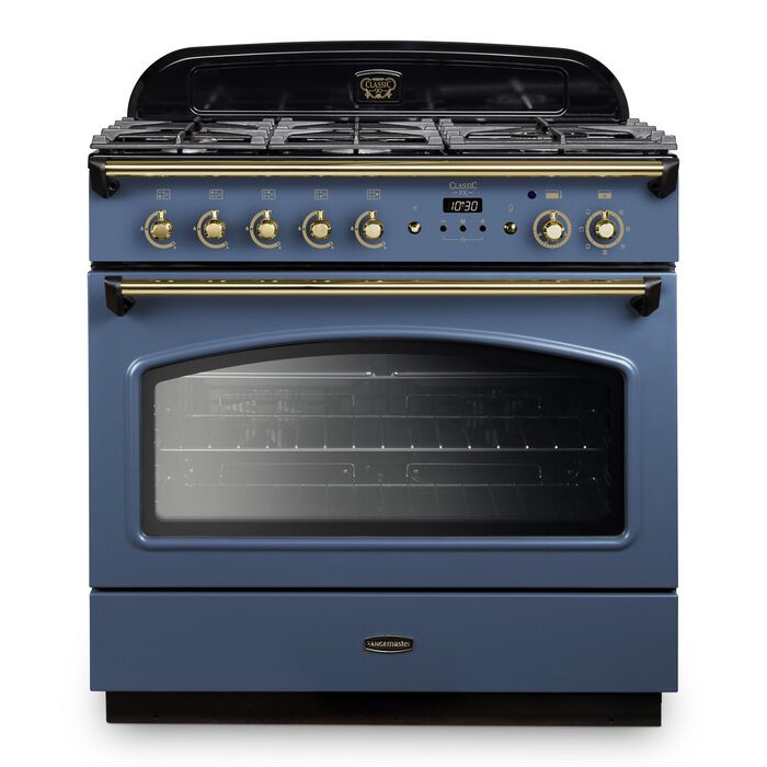 Rangemaster  Classic FX 90cm Dual Fuel Range Cooker 12836 CLAS90FXDFFSB/B - Stone Blue