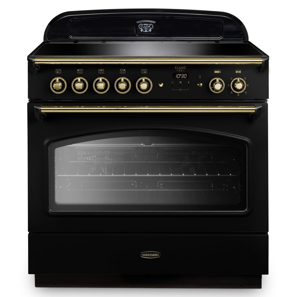 Rangemaster  Classic FX 90cm Induction Range Cooker 131770 CLAS90FXEIBL/B - Black