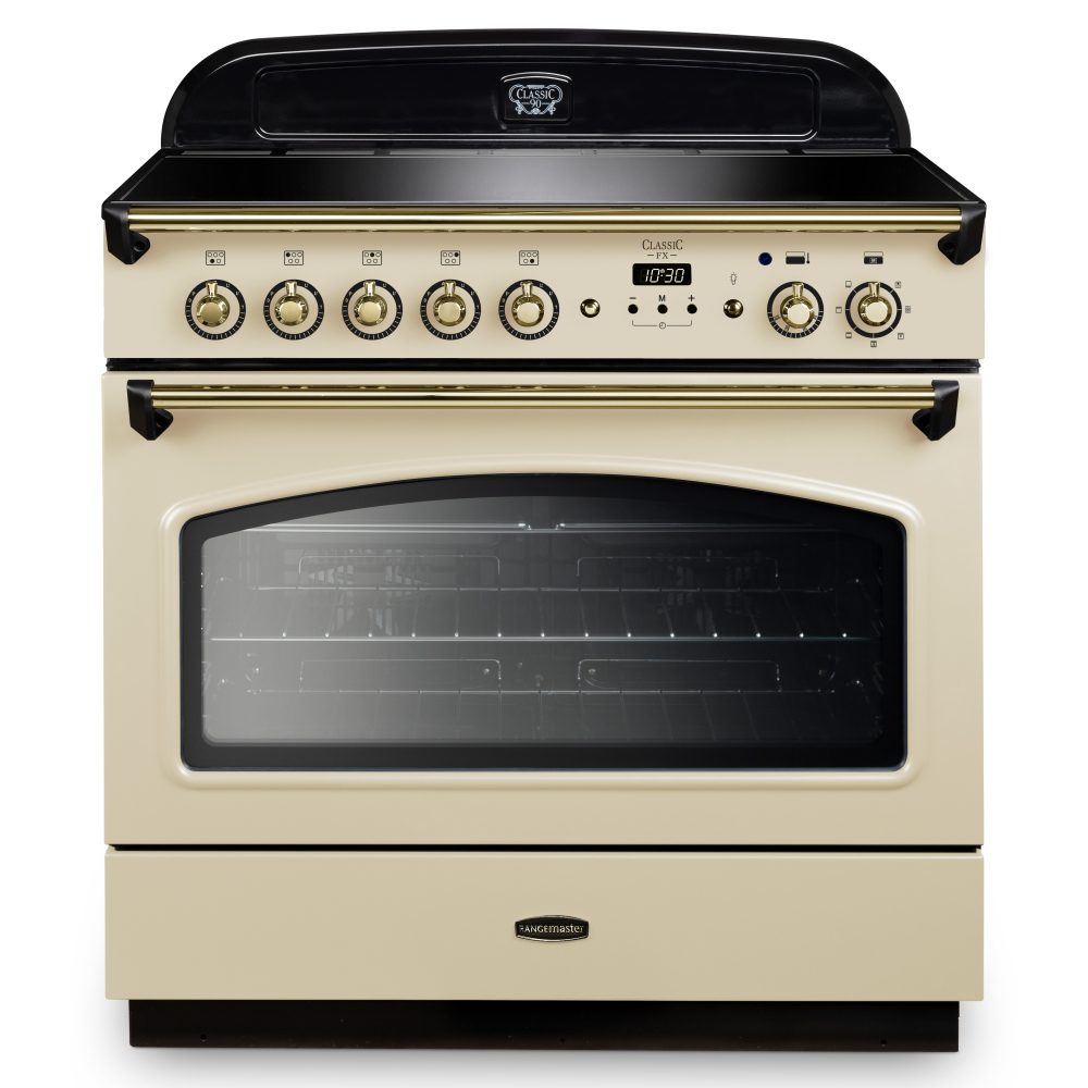 Rangemaster  Classic FX 90cm Induction Range Cooker 131780 CLAS90FXEICR/B - Cream
