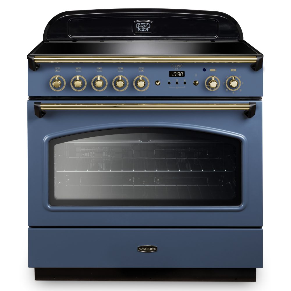 Rangemaster  Classic FX 90cm Induction Range Cooker 131810 CLAS90FXEISB/B - Stone Blue