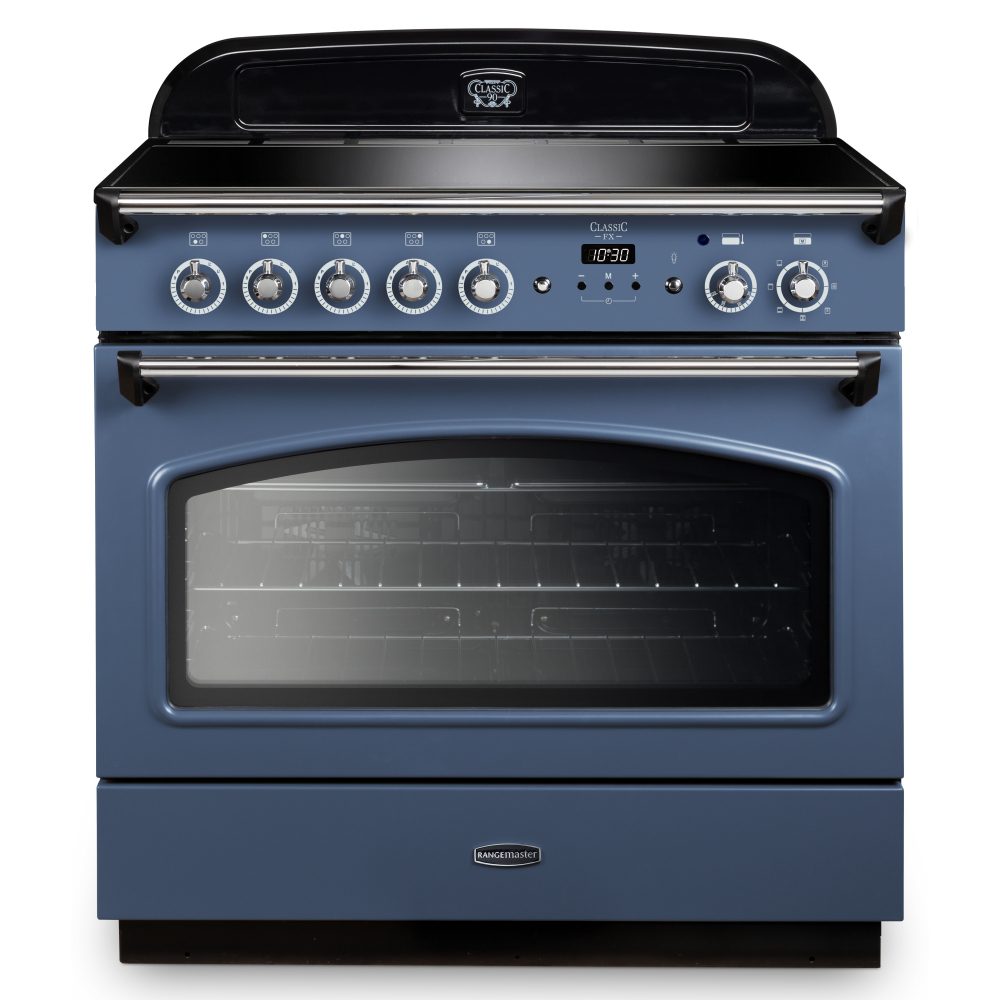 Rangemaster  Classic FX 90cm Induction Range Cooker 131710 CLAS90FXEISB/C - Stone Blue