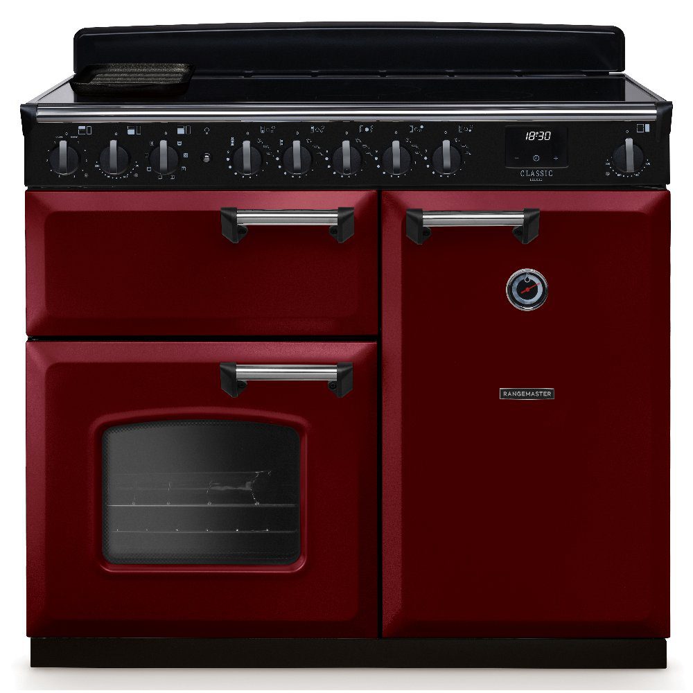 Rangemaster  Classic Deluxe 100cm Induction Range Cooker Chrome Trim 14679 CLDL100EIPBOR/CM1 - Bordeaux