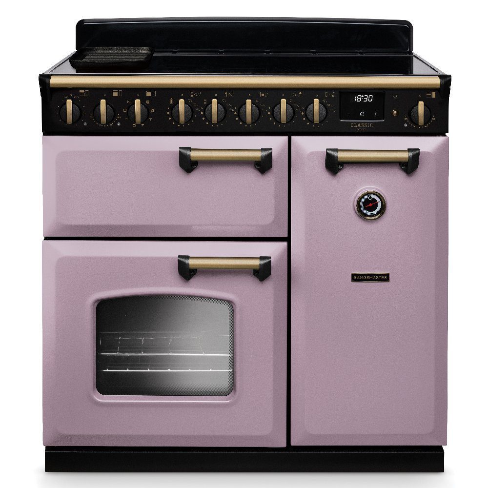 Rangemaster  Classic Deluxe 90cm Induction Range Cooker Antique Brass Trim 18406 CLDL90EIPHTH/AB1 - Heather