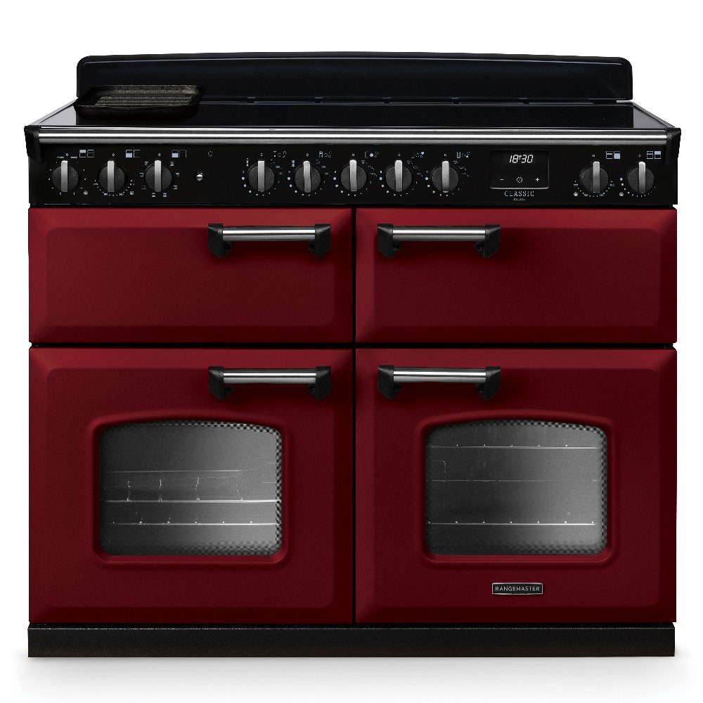 Rangemaster  Classic Deluxe BC 110cm Induction Range Cooker Chrome Trim 14932 CLDLB110EIPBOR/CM1 - Bordeaux