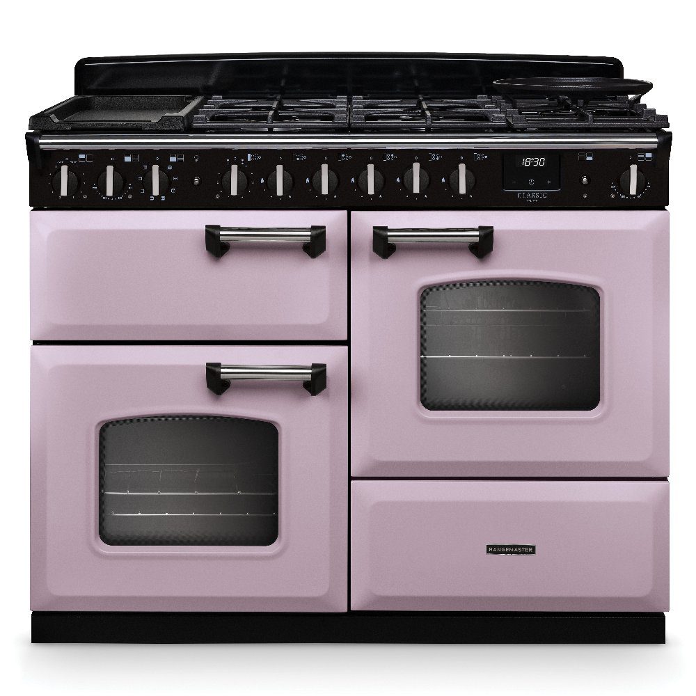 Rangemaster  Classic Deluxe OC 110cm Dual Fuel Range Cooker Chrome Trim 17819 CLDLO110DFPHTH/CM1 - Heather