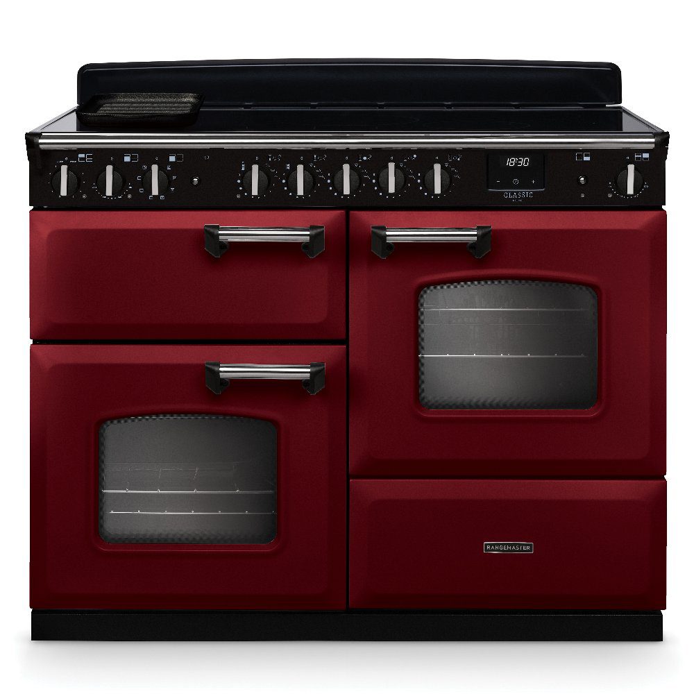 Rangemaster  Classic Deluxe OC 110cm Induction Range Cooker Chrome Trim 14764 CLDLO110EIPBOR/CM1 - Bordeaux