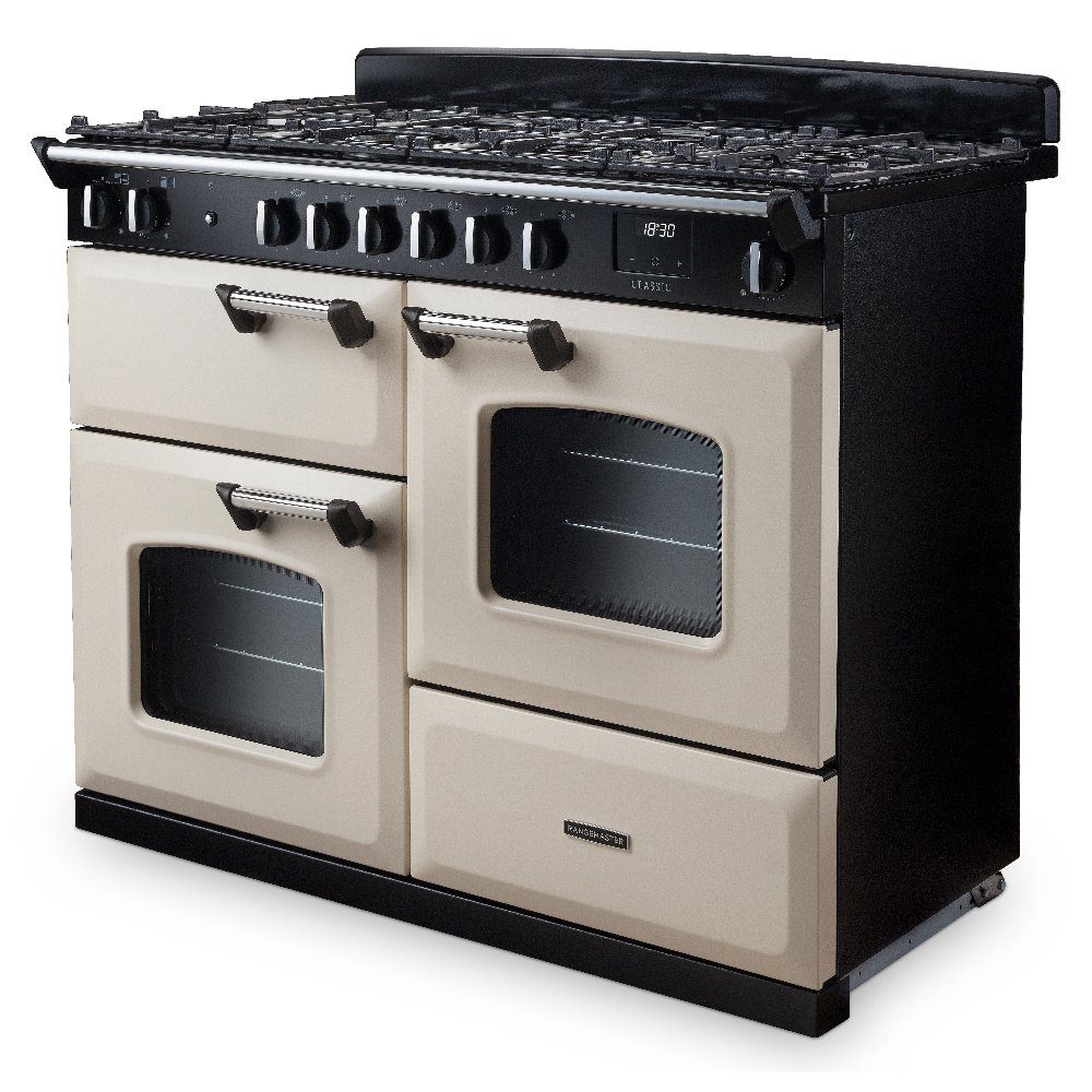 Rangemaster Classic 110cm OC Dual Fuel Range Cooker Chrome Trim 14216 CLO110DFPPCR/CM1 - Pale Cream Rangemaster Classic 110cm OC Dual Fuel Range Cooker Chrome Trim 14216 CLO110DFPPCR/CM1 - Pale Cream