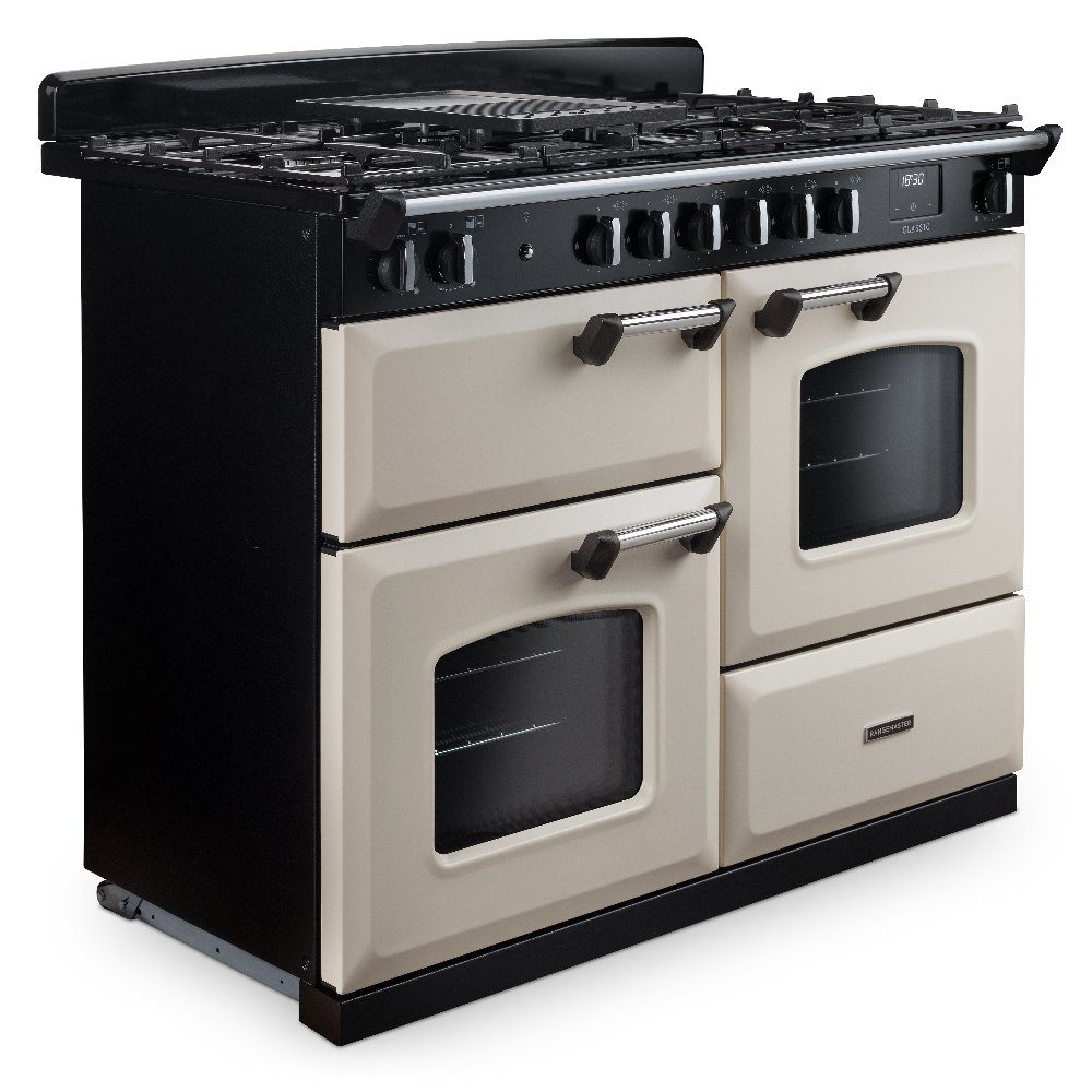 Rangemaster Classic 110cm OC Dual Fuel Range Cooker Chrome Trim 14216 CLO110DFPPCR/CM1 - Pale Cream Rangemaster Classic 110cm OC Dual Fuel Range Cooker Chrome Trim 14216 CLO110DFPPCR/CM1 - Pale Cream