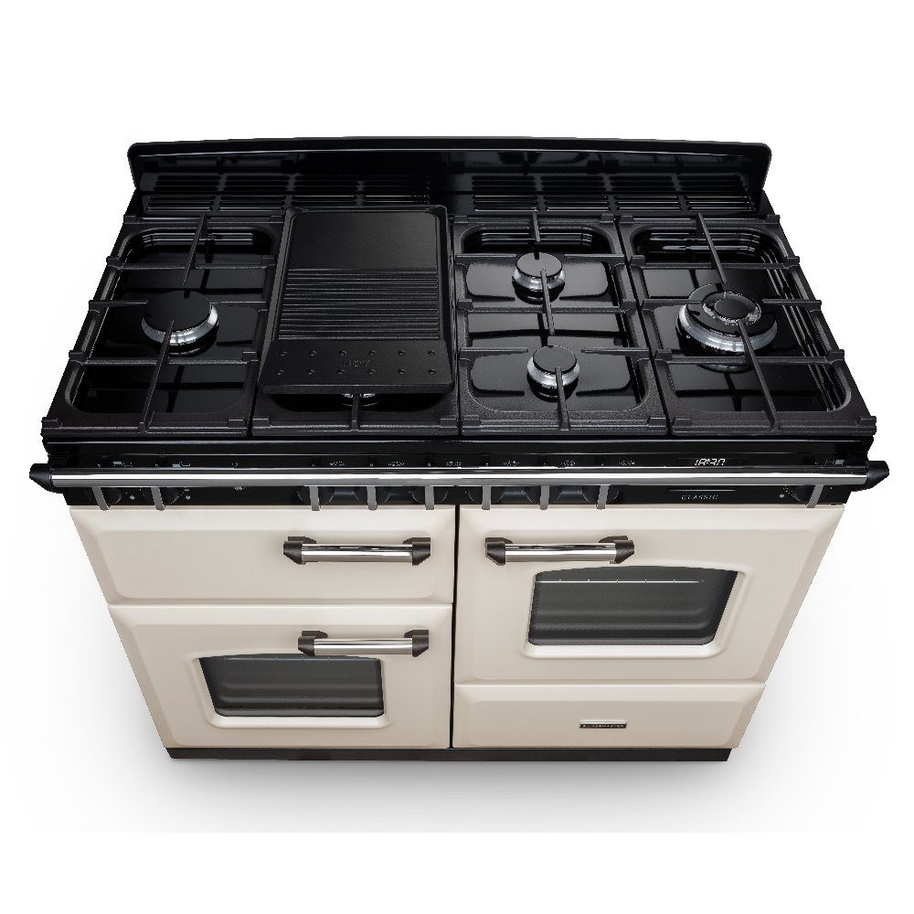 Rangemaster Classic 110cm OC Dual Fuel Range Cooker Chrome Trim 14216 CLO110DFPPCR/CM1 - Pale Cream Rangemaster Classic 110cm OC Dual Fuel Range Cooker Chrome Trim 14216 CLO110DFPPCR/CM1 - Pale Cream