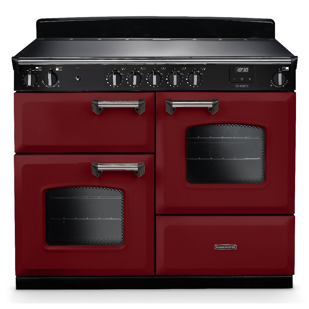 Rangemaster  Classic 110cm OC Induction Range Cooker Chrome Trim 14242 CLO110EIPBOR/CM1 - Bordeaux