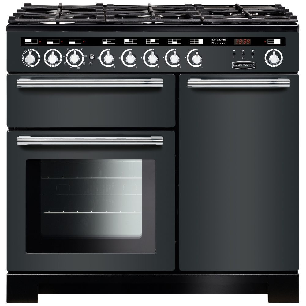 Rangemaster  Encore 100cm Deluxe Dual Fuel Range Cooker 117230 EDL100DFFSL/C - Slate