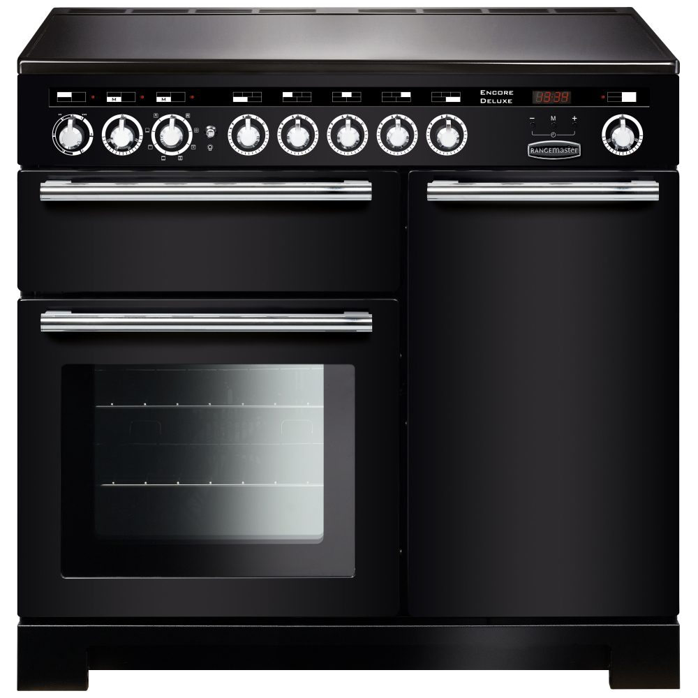 Rangemaster  Encore 100cm Deluxe Induction Range Cooker 127710 EDL100EICB/C - Charcoal Black