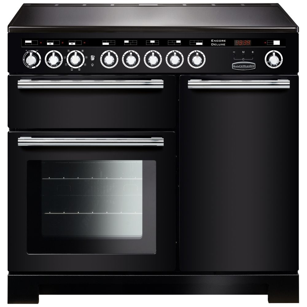 Rangemaster  Encore 100cm Deluxe Induction Range Cooker 117340 EDL100EIBL/C - Black