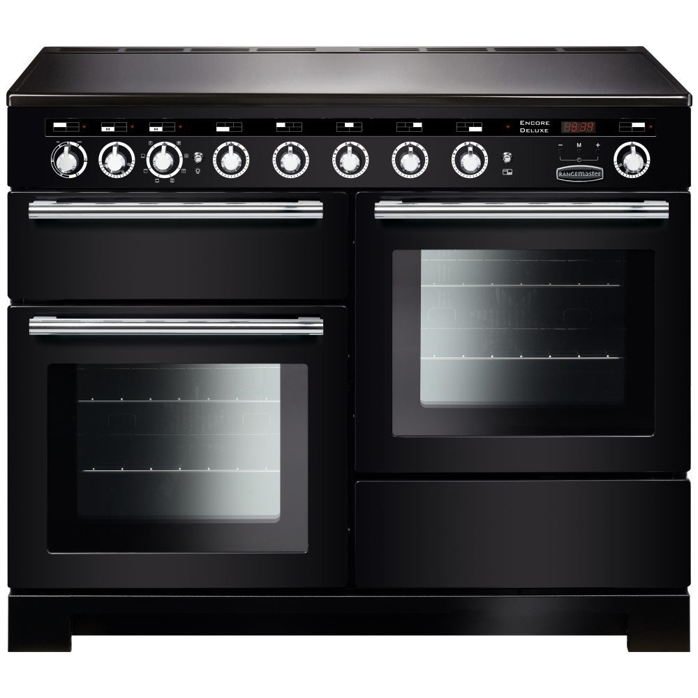 Rangemaster  Encore 110cm Deluxe Induction Range Cooker 117380 EDL110EIBL/C - Black