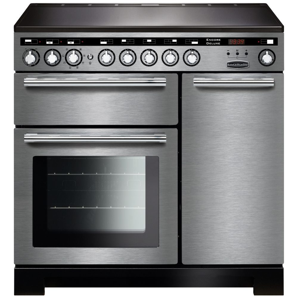 Rangemaster  Encore 90cm Deluxe Induction Range Cooker 117330 EDL90EISS/C - Stainless Steel