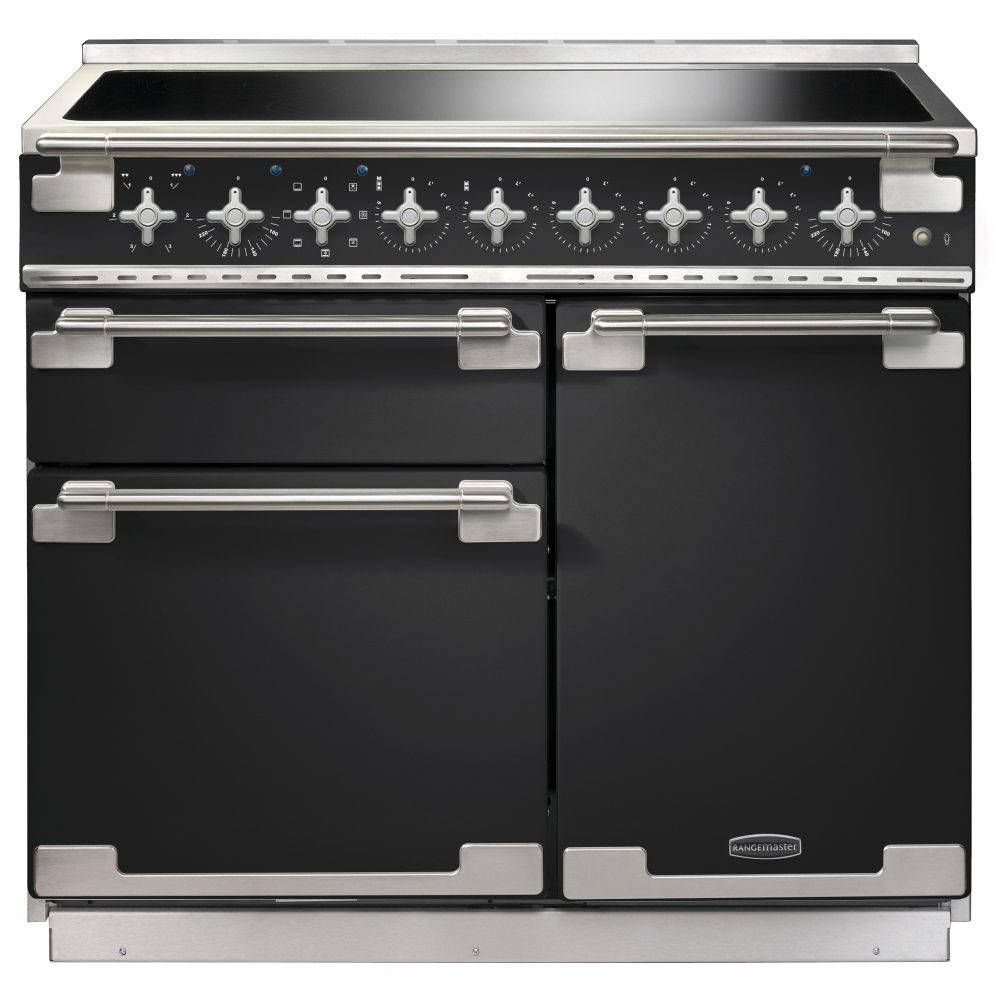 Rangemaster  Elise 100cm Induction Range Cooker 127030 ELS100EICB/ - Charcoal Black