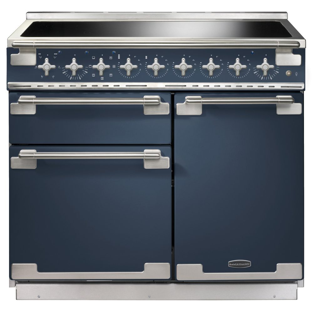 Rangemaster  Elise 100cm Induction Range Cooker 127040 ELS100EISB/ - Stone Blue