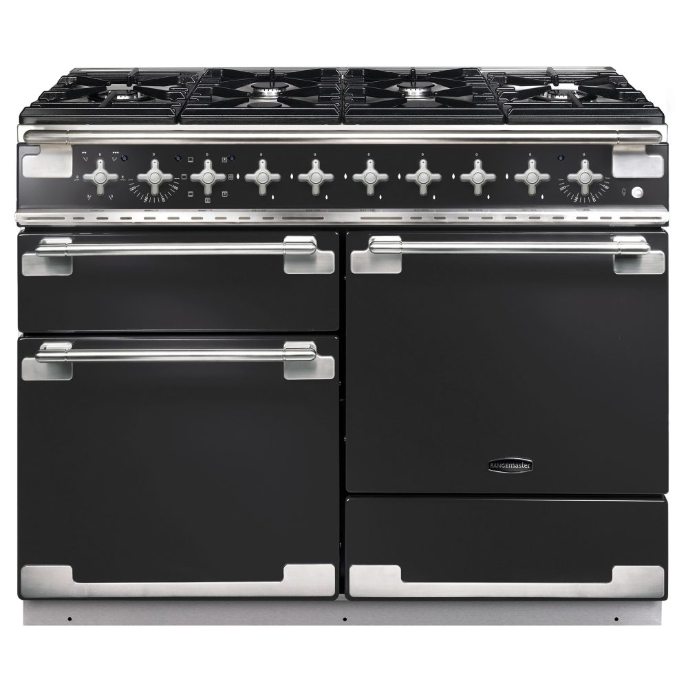 Rangemaster  Elise 110cm Dual Fuel Range Cooker 126880 ELS110DFFCB/ - Charcoal Black