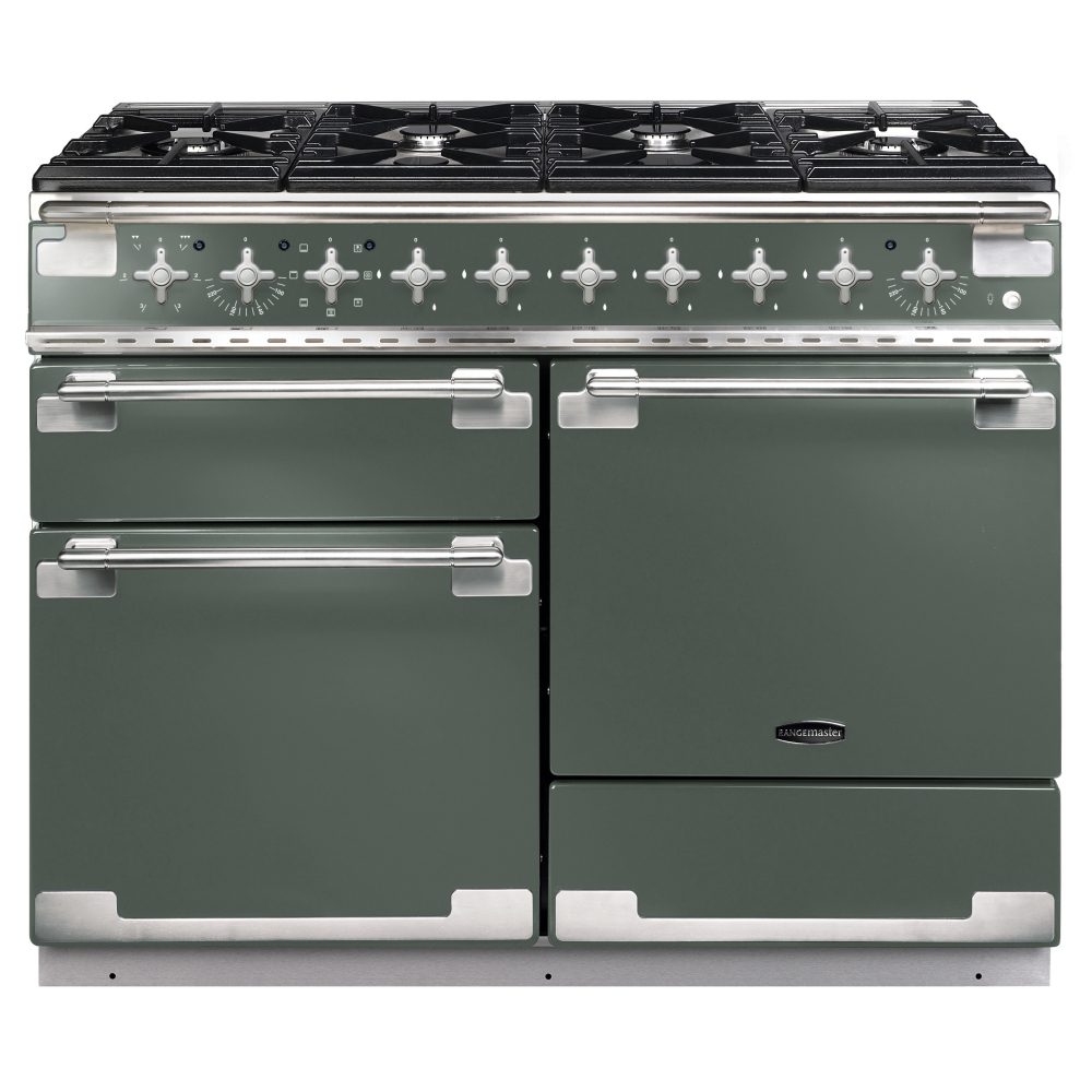 Rangemaster  Elise 110cm Dual Fuel Range Cooker 126920 ELS110DFFMG/ - Mineral Green