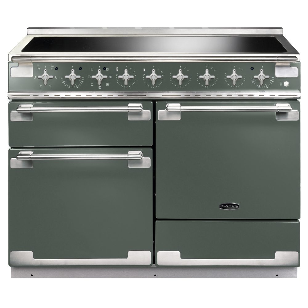 Rangemaster  Elise 110cm Induction Range Cooker 126930 ELS110EIMG/ - Mineral Green