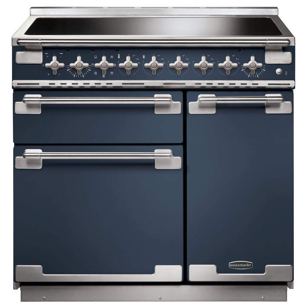 Rangemaster  Elise 90cm Induction Range Cooker 127190 ELS90EISB/ - Stone Blue