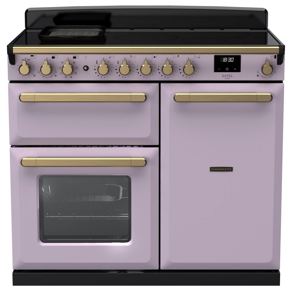 Rangemaster  Estel Deluxe 100cm Induction Range Cooker With Antique Brass Trim 18235 ESDL100EIPHTH/AB1 - Heather