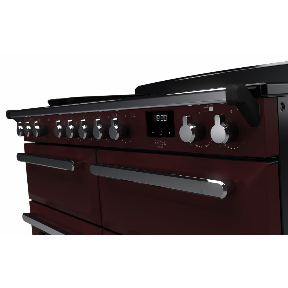 Rangemaster Estel Deluxe BC 110cm Induction Range Cooker With Chrome Trim 15302 ESDLB110EIPBOR/CM1 - Bordeaux Rangemaster Estel Deluxe BC 110cm Induction Range Cooker With Chrome Trim 15302 ESDLB110EIPBOR/CM1 - Bordeaux