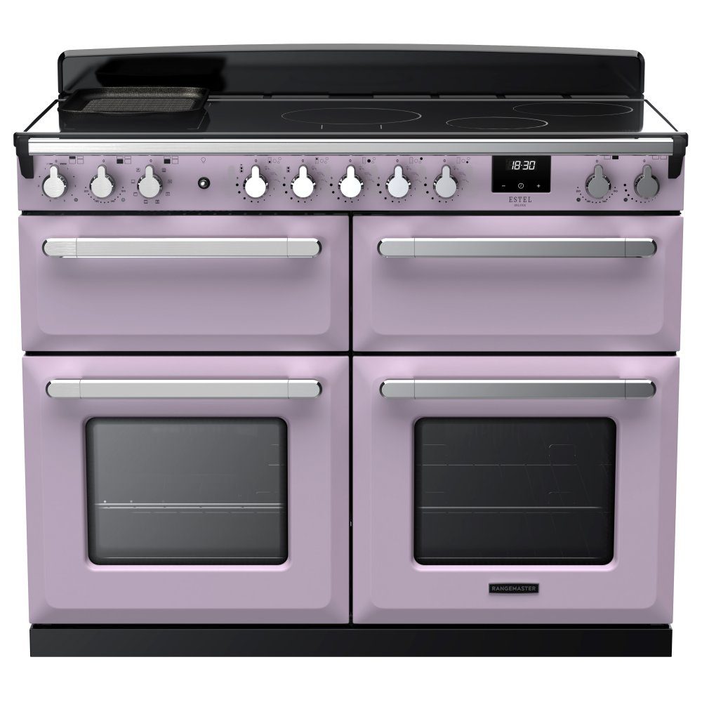 Rangemaster  Estel Deluxe BC 110cm Induction Range Cooker With Chrome Trim 17881 ESDLB110EIPHTH/CM1 - Heather