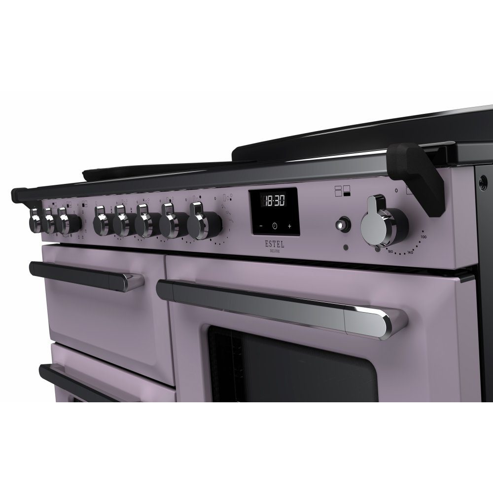 Rangemaster Estel Deluxe OC 110cm Induction Range Cooker With Chrome Trim 17869 ESDLO110EIPHTH/CM1 - Heather Rangemaster Estel Deluxe OC 110cm Induction Range Cooker With Chrome Trim 17869 ESDLO110EIPHTH/CM1 - Heather