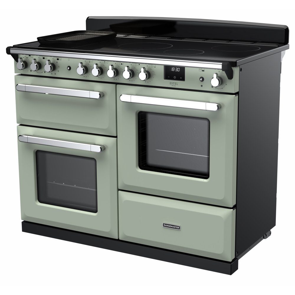 Rangemaster Estel Deluxe OC 110cm Induction Range Cooker With Chrome Trim 15204 ESDLO110EIPMNT/CM1 - Mint Rangemaster Estel Deluxe OC 110cm Induction Range Cooker With Chrome Trim 15204 ESDLO110EIPMNT/CM1 - Mint