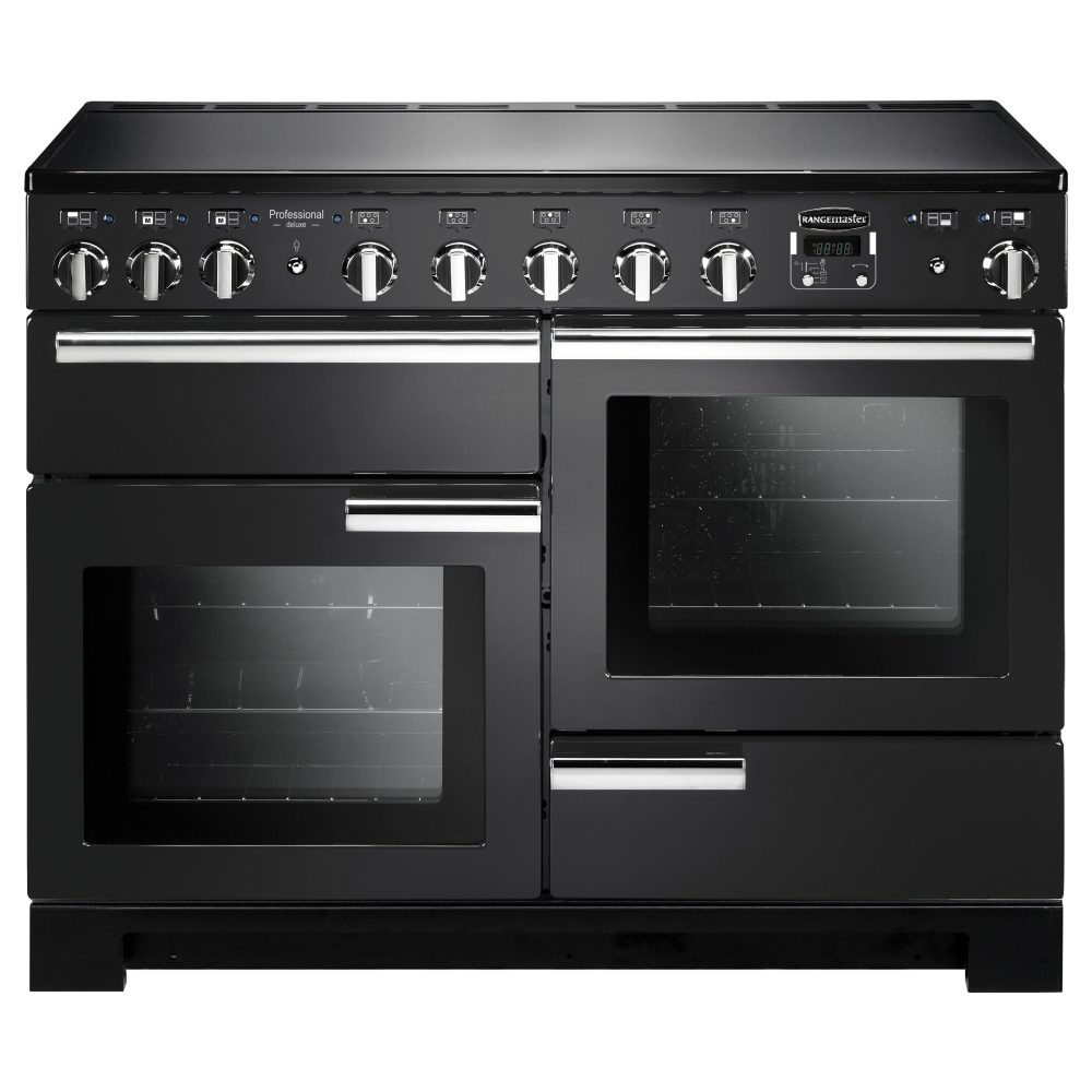 Rangemaster  Professional Deluxe 110cm Induction Range Cooker 126130 PDL110EICB/C - Charcoal Black