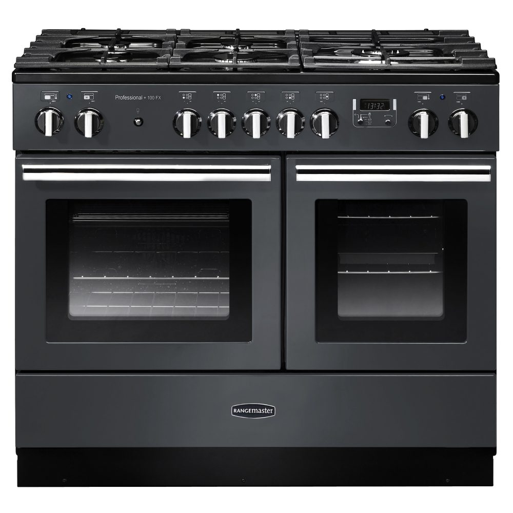 Rangemaster  Professional Plus FX 100cm Dual Fuel Range Cooker 123390 PROPL100FXDFFSL/C - Slate
