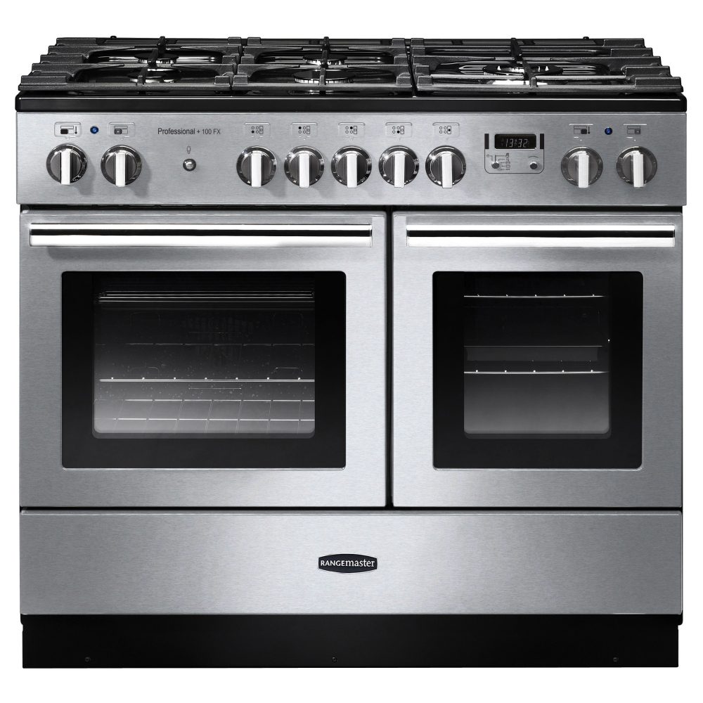 Rangemaster  Professional Plus FX 100cm Dual Fuel Range Cooker 123340 PROPL100FXDFFSS/C - Stainless Steel