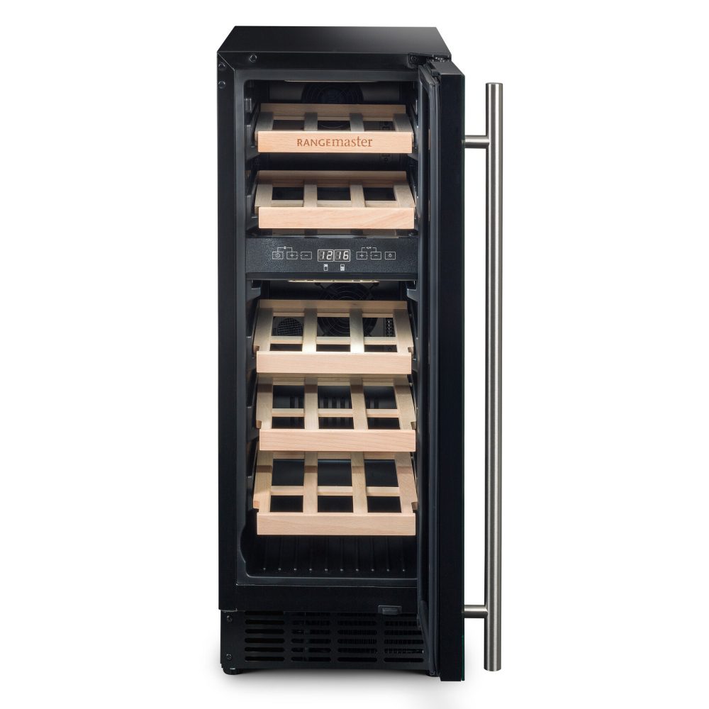 Rangemaster 30cm Undercounter Dual Zone Wine Cooler RWC3018BL/ - Black Rangemaster 30cm Undercounter Dual Zone Wine Cooler RWC3018BL/ - Black