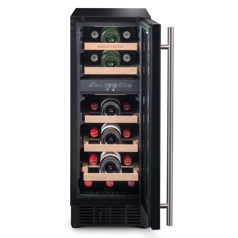 Rangemaster 30cm Undercounter Dual Zone Wine Cooler RWC3018BL/ - Black Rangemaster 30cm Undercounter Dual Zone Wine Cooler RWC3018BL/ - Black