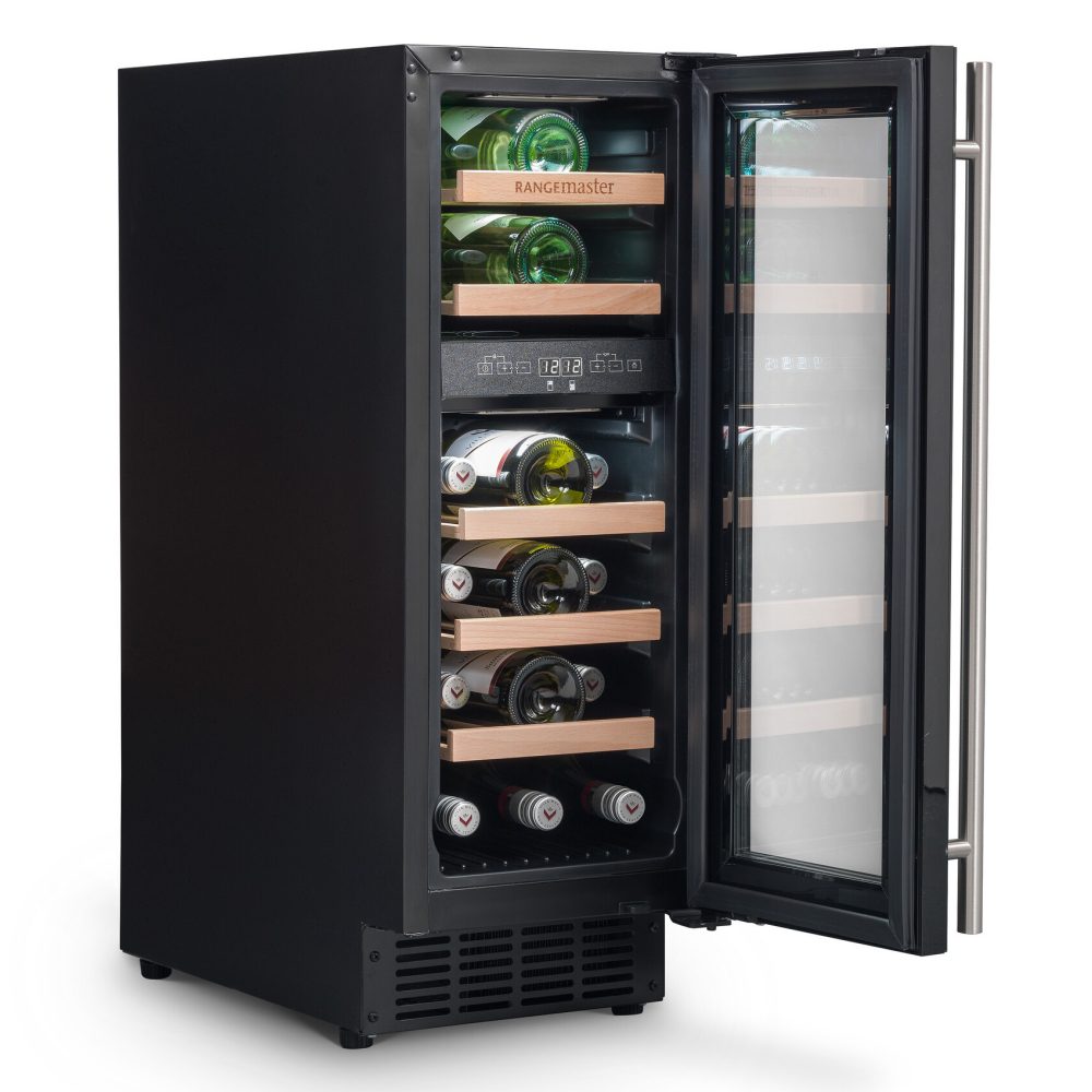 Rangemaster 30cm Undercounter Dual Zone Wine Cooler RWC3018BL/ - Black Rangemaster 30cm Undercounter Dual Zone Wine Cooler RWC3018BL/ - Black