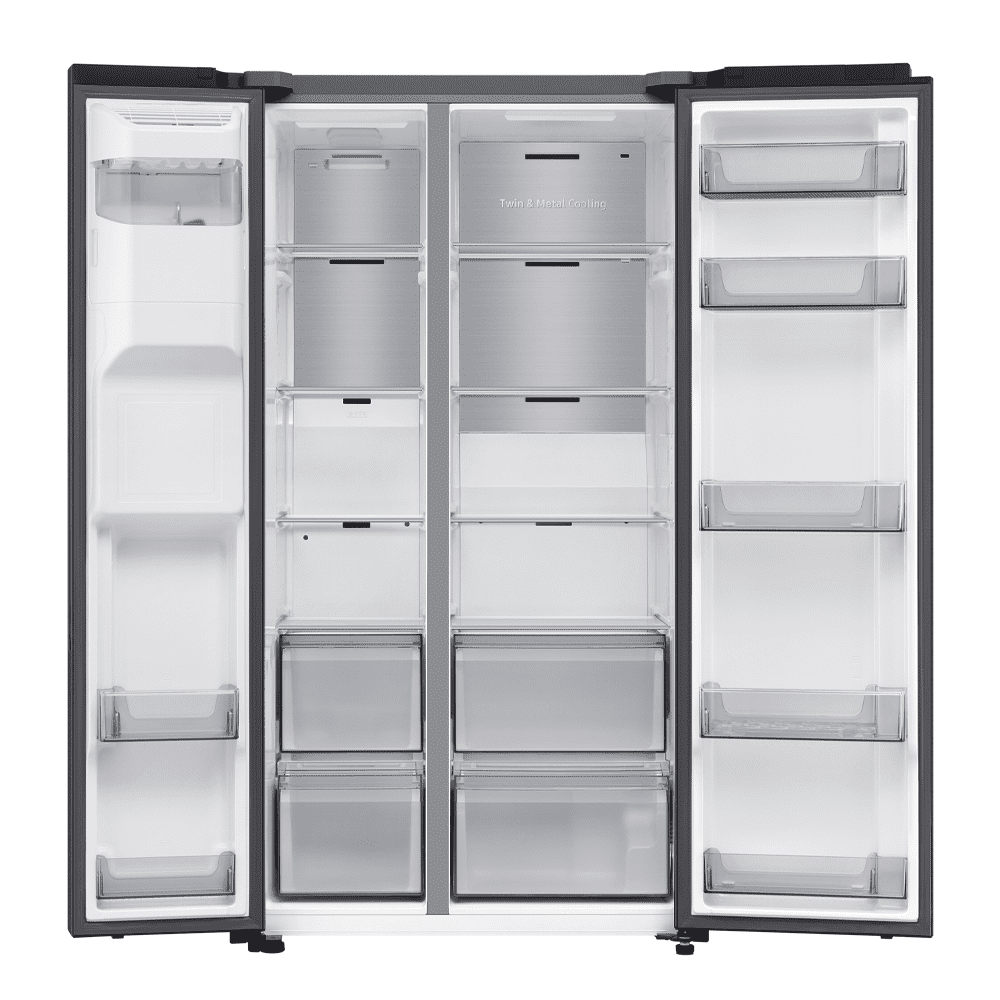 Samsung American Fridge Freezer With Ice & Water RS70F66KCFEU - Black Steel Samsung American Fridge Freezer With Ice & Water RS70F66KCFEU - Black Steel