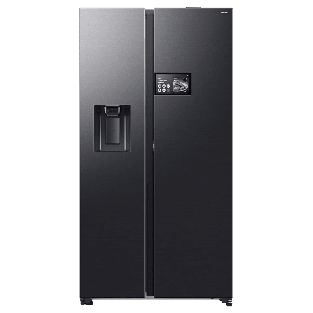 Samsung  Bespoke AI Series 9 American Fridge Freezer With Ice & Water RS90F64EEFEU - Black Steel