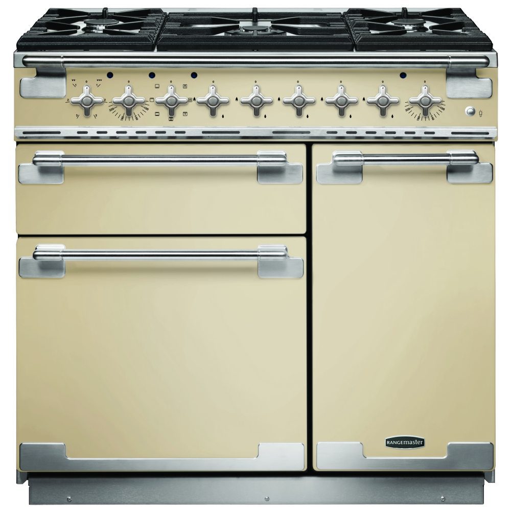 Rangemaster  Elise 90cm Dual Fuel Range Cooker 108440 ELS90DFFCR/ - Cream