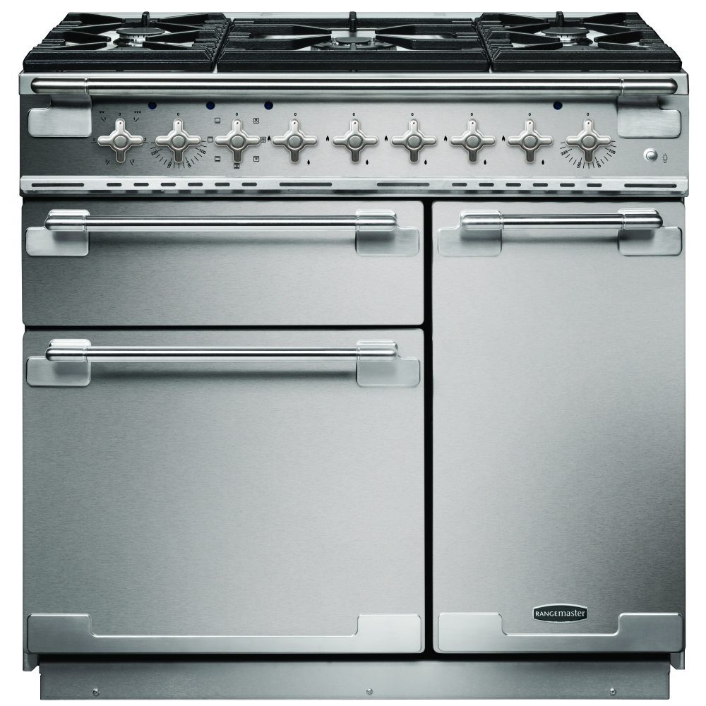 Rangemaster  Elise 90cm Dual Fuel Range Cooker 108400 ELS90DFFSS/ - Stainless Steel