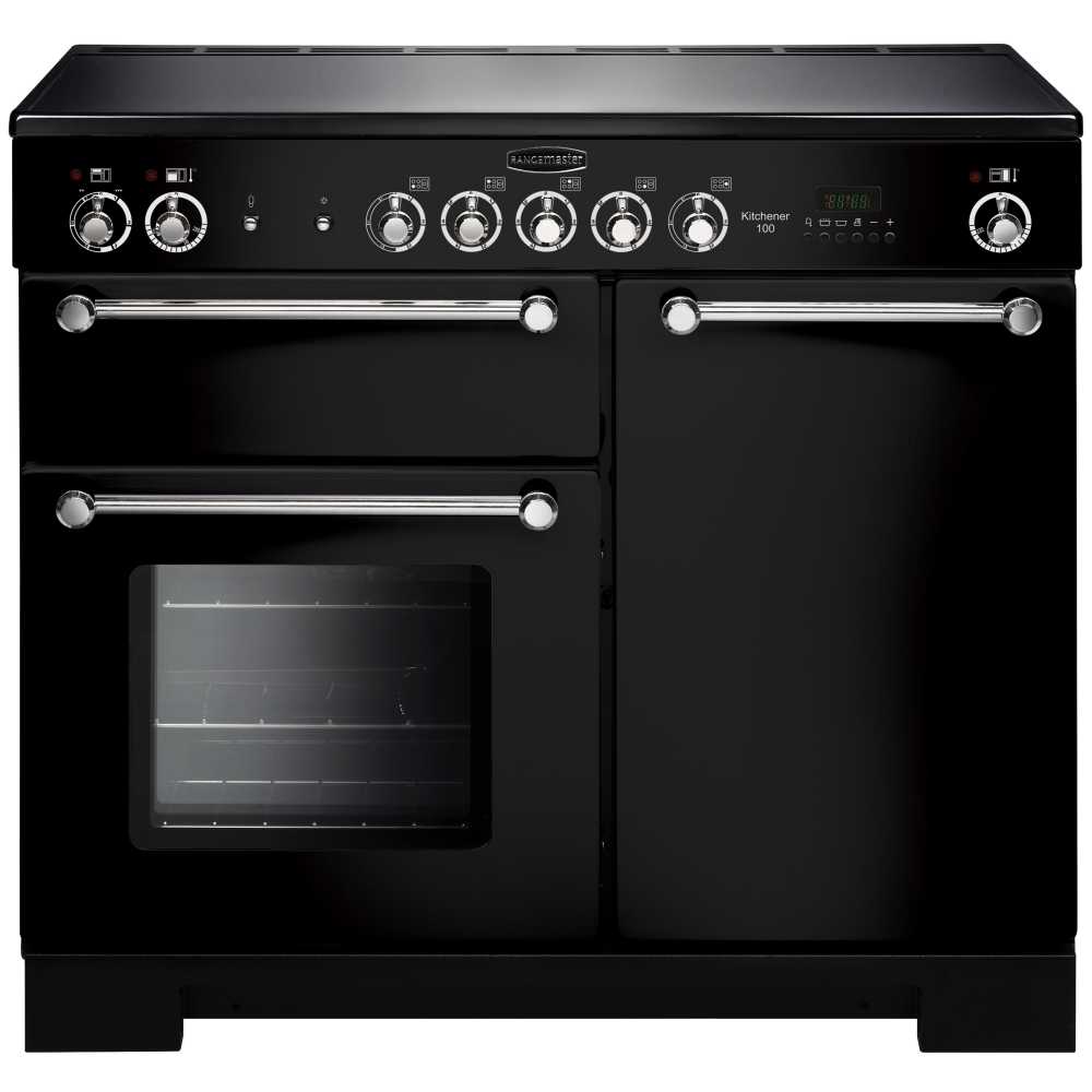 Rangemaster  Kitchener 100cm Ceramic Range Cooker 112820 KCH100ECBL/C - Black
