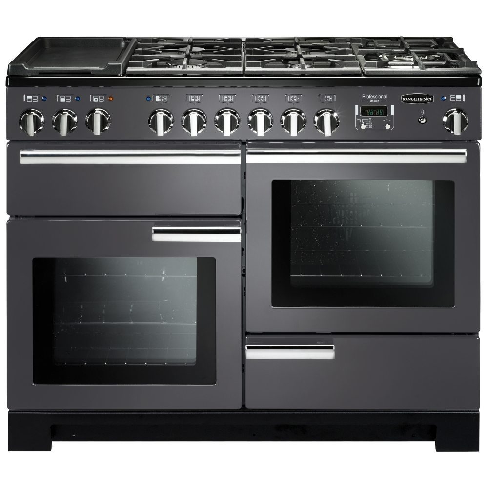 Rangemaster  Professional Deluxe 110cm Dual Fuel Range Cooker 105890 PDL110DFFSL/C - Slate