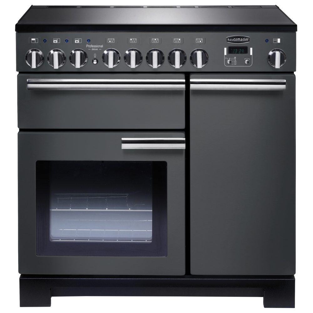 Rangemaster  Professional Deluxe 90cm Induction Range Cooker 105970 PDL90EISL/C - Slate