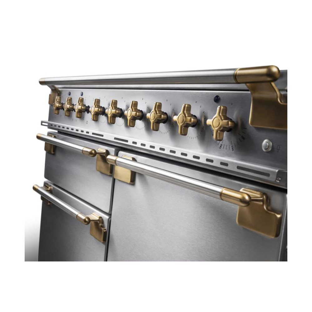 Rangemaster Elise Luxe 110cm Dual Fuel Range Cooker With Antique Brass Trim /AB ELS110DFFSS/AB - Stainless Steel Rangemaster Elise Luxe 110cm Dual Fuel Range Cooker With Antique Brass Trim /AB ELS110DFFSS/AB - Stainless Steel